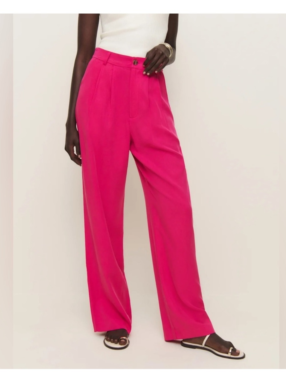 Reformation Mason pants corvette pink NWT